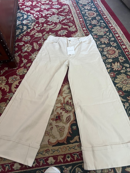 entro Pants - entro Neutral Wide-Leg Trousers